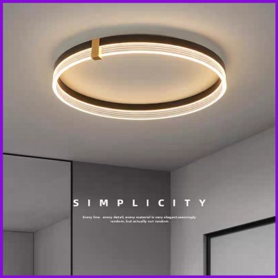 意式极简吸顶灯现代简约轻奢大气北欧灯具卧室灯创意圆形房间主灯图1