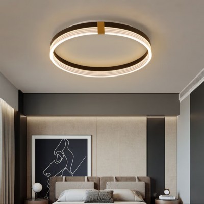 意式极简吸顶灯现代简约轻奢大气北欧灯具卧室灯创意圆形房间主灯图3