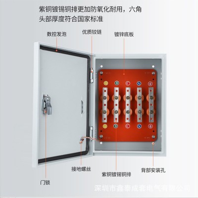 低压矿物质电缆铜排T接箱分线箱绝缘户外电缆T接端子箱铜排分线箱图2