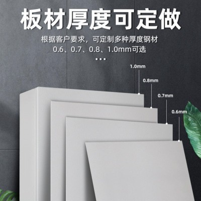 室内加厚壁挂式明装箱基业箱家用户外工地挂墙式基业控制箱配电箱图2