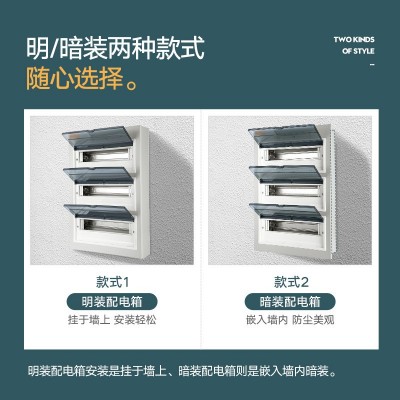 青华易科X配电箱PZ30三排回路箱明暗装照明国标布线箱电表箱加厚图4