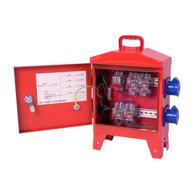 临时移动小电箱工地三级配电箱装修220V380V手提带漏保工业插座图5