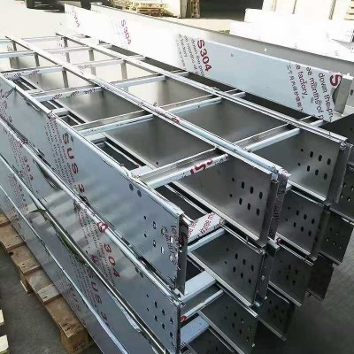 【鹏正桥架】槽式镀锌桥架200*100/100*100 金属镀锌喷塑电缆线槽图3