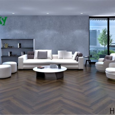 定制 SPC石塑锁扣地板无醛PVC防火阻燃防水耐磨3D防木纹图2