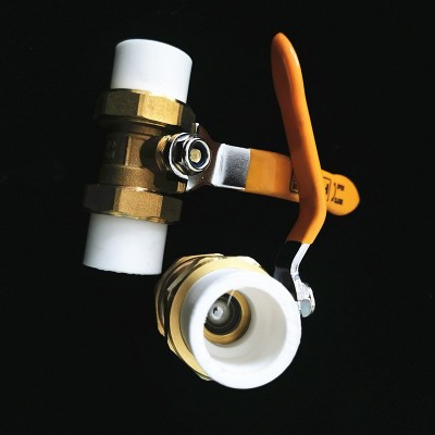 批发双头PPR全铜双活接热熔球阀 ppr自来水阀门dn25铜球活接阀门图3