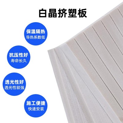 挤塑板保温白晶板b1级阻燃隔热泡沫批发外墙地暖建筑楼顶屋面防火图3