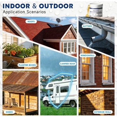 外贸定制透明防水胶墙面地砖屋顶窗台房车船舶防水涂料免砸砖补漏图3