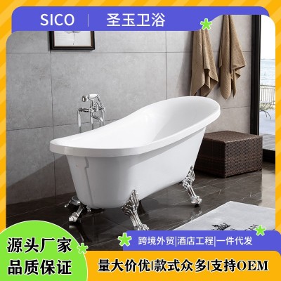 工厂直销批发家用欧式贵妃浴缸亚克力独立式保温浴盆古典贵妃缸