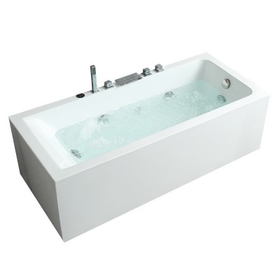 圣玉卫浴亚克力双裙独立无缝一体浴缸浴盆酒店民宿用冲浪轻奢沐浴