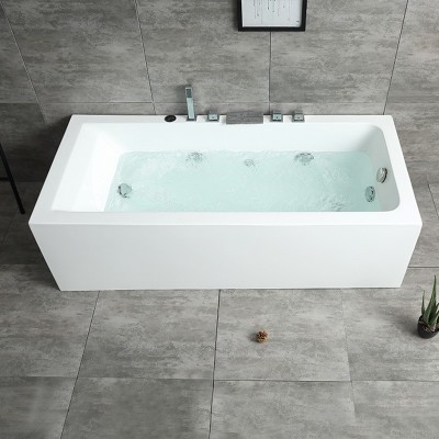 圣玉卫浴亚克力双裙独立无缝一体浴缸浴盆酒店民宿用冲浪轻奢沐浴图2