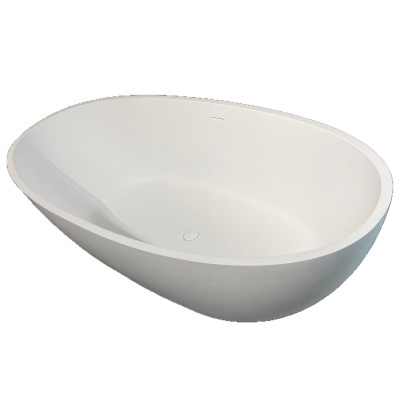 薄边鹅蛋形浴缸浴缸家用民宿酒店浴盆浴缸极简风人造石浴缸图5
