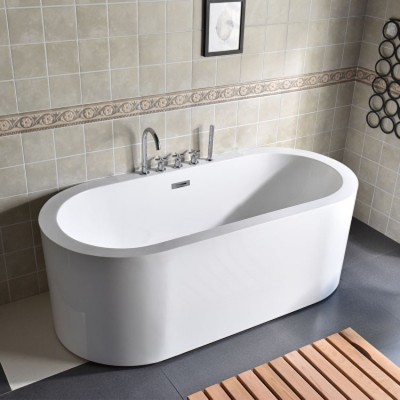 亚克力一体浴缸成人独立式无缝浴缸按摩冲浪小户型嵌入式1.8米