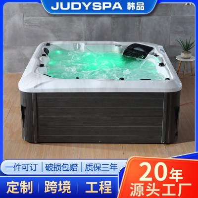 亚克力户外游泳池SPA大池恒温按摩浴缸花园大型浴缸 多人水疗泳池
