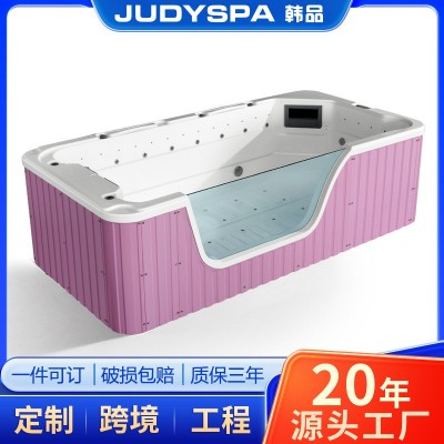 4米大尺寸SPA浴缸儿童游泳大池独立多人按摩冲浪浴缸多人泡澡泳池
