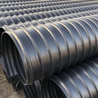 PE钢带增强螺旋波纹管HDPE双壁波纹管克拉管塑钢缠绕管HDPE 中空壁
