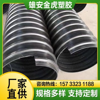 PE钢带增强螺旋波纹管HDPE双壁波纹管克拉管塑钢缠绕管HDPE 中空壁图2