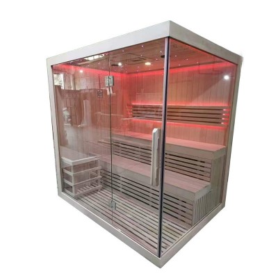 进口加拿大铁杉木桑拿房汗蒸房双层坐凳家用酒店民宿佛山厂家定制图3