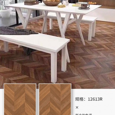 广东通体600x1200鱼骨纹木纹砖人字形仿实木地板砖年轮纹木纹瓷砖图4