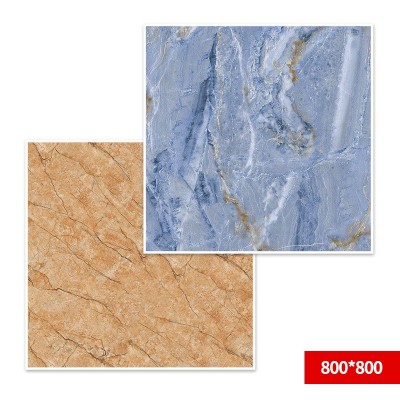 厂家定制800*800金丝通体大理石无限连纹客厅地砖工程瓷砖