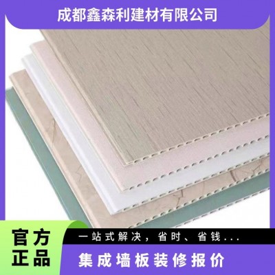 集成墙板厂家-600、400宽0.9厚石塑竹木纤维墙面批发图3