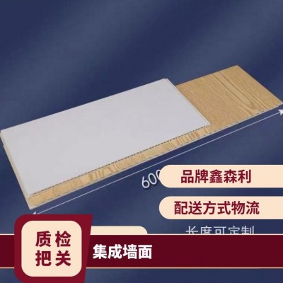 集成墙板厂家-600、400宽0.9厚石塑竹木纤维墙面批发图4