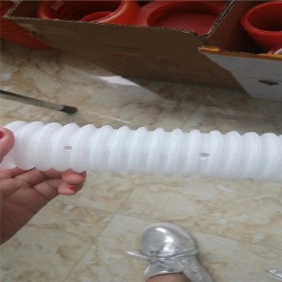 加工定制HDPE打孔波纹管隧道排盐盲管白色波纹管PE通讯穿线波纹管图4