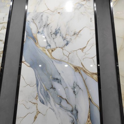 佛山厂家瓷砖蓝色奢石金丝客厅地砖600x1200厨卫电视背景大理石图4