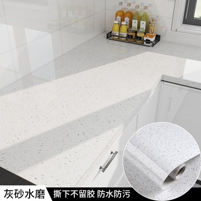 厨房防油贴纸耐高温铝箔底大理石纹墙纸灶台面防水自粘壁纸批发图5