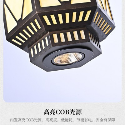 中式宋代美学茶室吊灯禅意风仿古建筑户外走廊过道氛围感装饰灯具图2