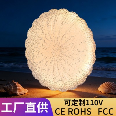 新款二代创意护眼贝壳吸顶灯中山灯具家装灯饰圆形儿童房卧室灯