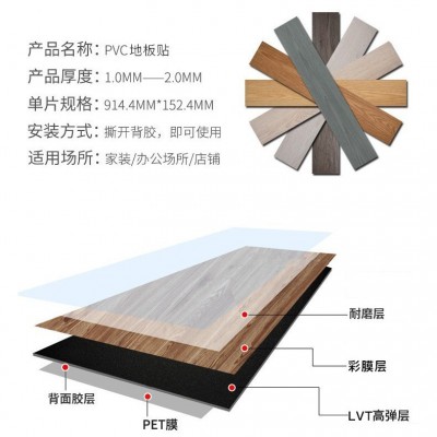 赛高地板革塑胶地板贴水泥地直接铺加厚耐磨防水PVC自粘地板贴