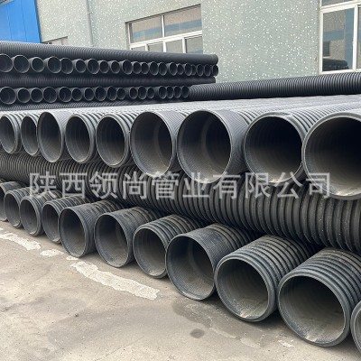 联塑HDPE双壁波纹管DN300200聚乙烯大口径排水塑料农村污水改造管图5