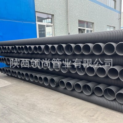 联塑HDPE双壁波纹管DN300200聚乙烯大口径排水塑料农村污水改造管图3