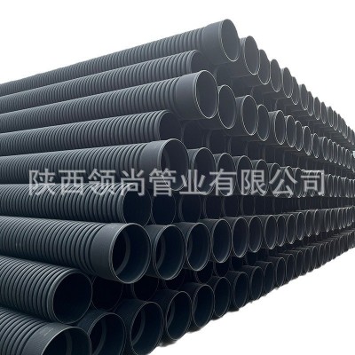 联塑HDPE双壁波纹管DN300200聚乙烯大口径排水塑料农村污水改造管图4