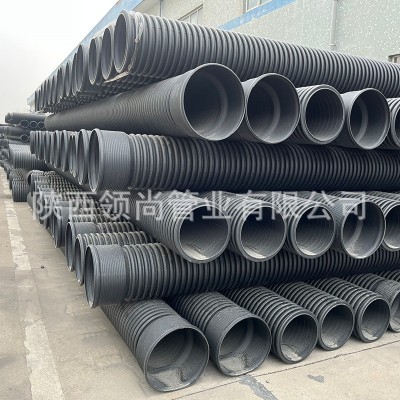 联塑HDPE双壁波纹管DN300200聚乙烯大口径排水塑料农村污水改造管图2