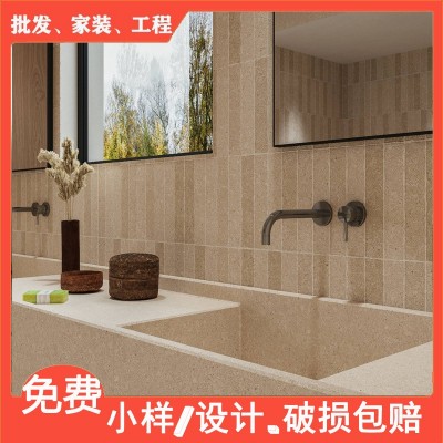 全瓷质感莱姆石6001200防滑卫生间地砖墙砖广东阳台微哑质感砖格