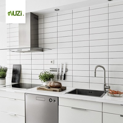 白色10X30厨房卫生间瓷砖北欧面包砖洗手间小白砖釉面砖厕所墙砖