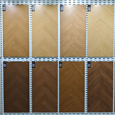 地板砖奶油风原木色600x1200木纹砖鱼骨客厅卧室家装品质瓷砖室内