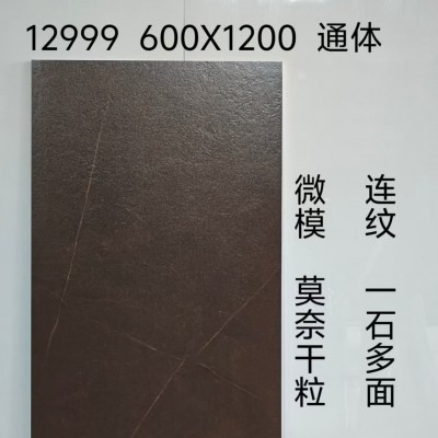 黑色瓷砖600*1200通体哑光仿古模具凹凸面地板砖质感地砖深色墙砖图3