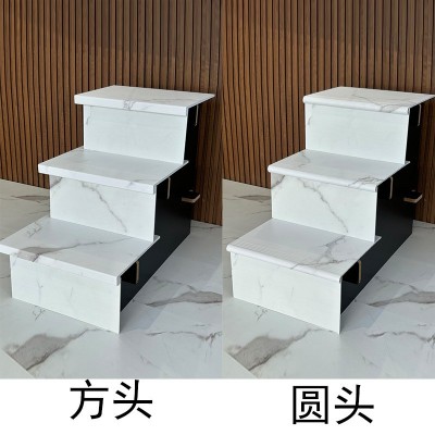 石晶SPC石塑楼梯踏步板防水防火无甲醛家用楼梯复式公寓别墅踏板图2