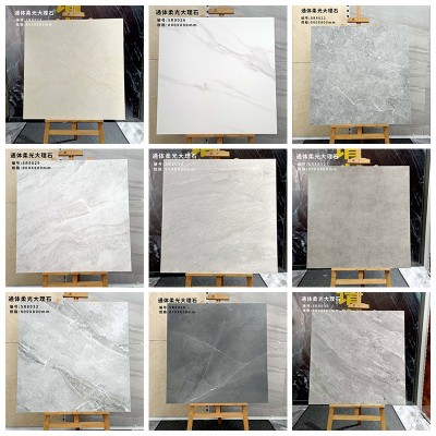 柔光通体大理石800x800瓷砖 客厅灰色仿古砖哑光水泥砖防滑地砖