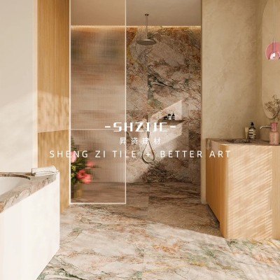 法式复古风四季石胭粉瓷砖客厅卫生间厨房墙砖地砖阳台防滑地板砖