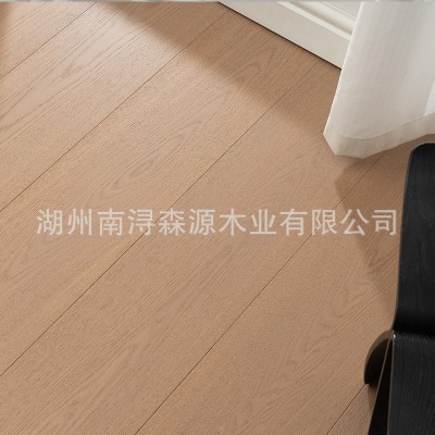 奶油色实木纯三层复合木地板批发锁扣原木风木地板家用抗污耐磨常图2