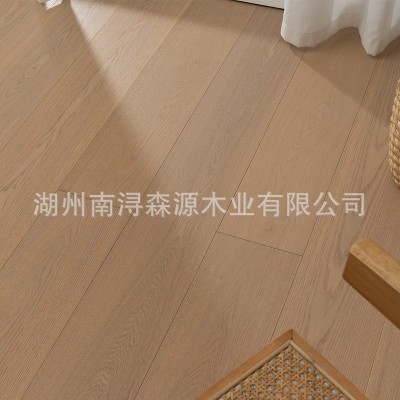 奶油色实木纯三层复合木地板批发锁扣原木风木地板家用抗污耐磨常图4