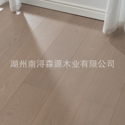 奶油色实木纯三层复合木地板批发锁扣原木风木地板家用抗污耐磨常图3