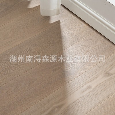 厂家直销ENF级奶油色全桦基材多层地板黑胡桃地板橡木家装实木图3
