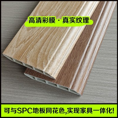 SPC石塑踢脚线地脚线pvc石晶踢脚板环保家用商用地板同色厂家直销图4