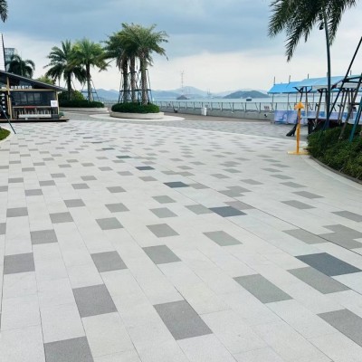 PC砖仿花岗岩200×600地铺石18厚石英砖庭院户外瓷砖水洗面黄金麻图4