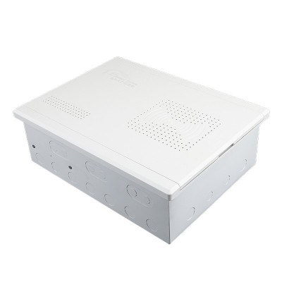 供应铁底塑面光纤入户箱 暗装铁盖多媒体弱电箱家用模块盒现货图5
