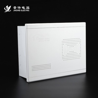 供应铁底塑面光纤入户箱 暗装铁盖多媒体弱电箱家用模块盒现货图3